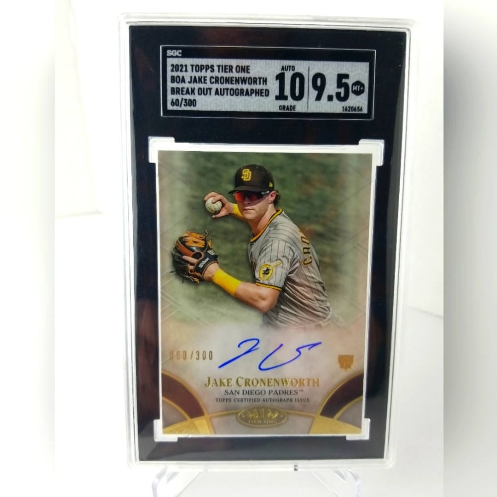 2021 Topps Tier One Jake Cronenworth RC Auto #/300 - SGC 9.5 MINT +